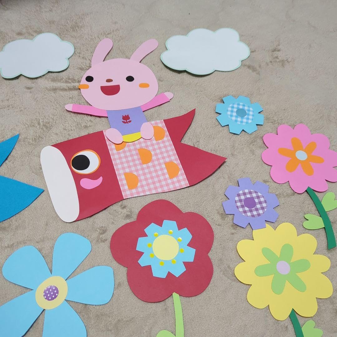 Amazon | 壁面飾り 春壁面 5月壁面 端午の節句 子どもの日 鯉のぼり 花